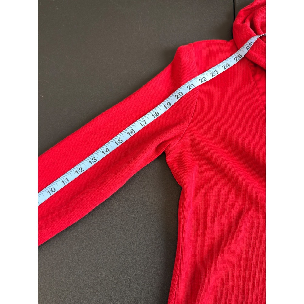 Ralph Lauren Toggle Shawl Collar Pullover Sweater Women's Red Cable Knit Small - Picture 12 of 13